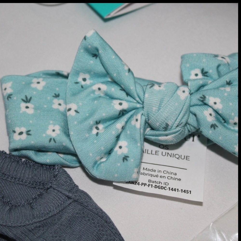 Posh Peanut headband blue floral - charlotte ann set one piece